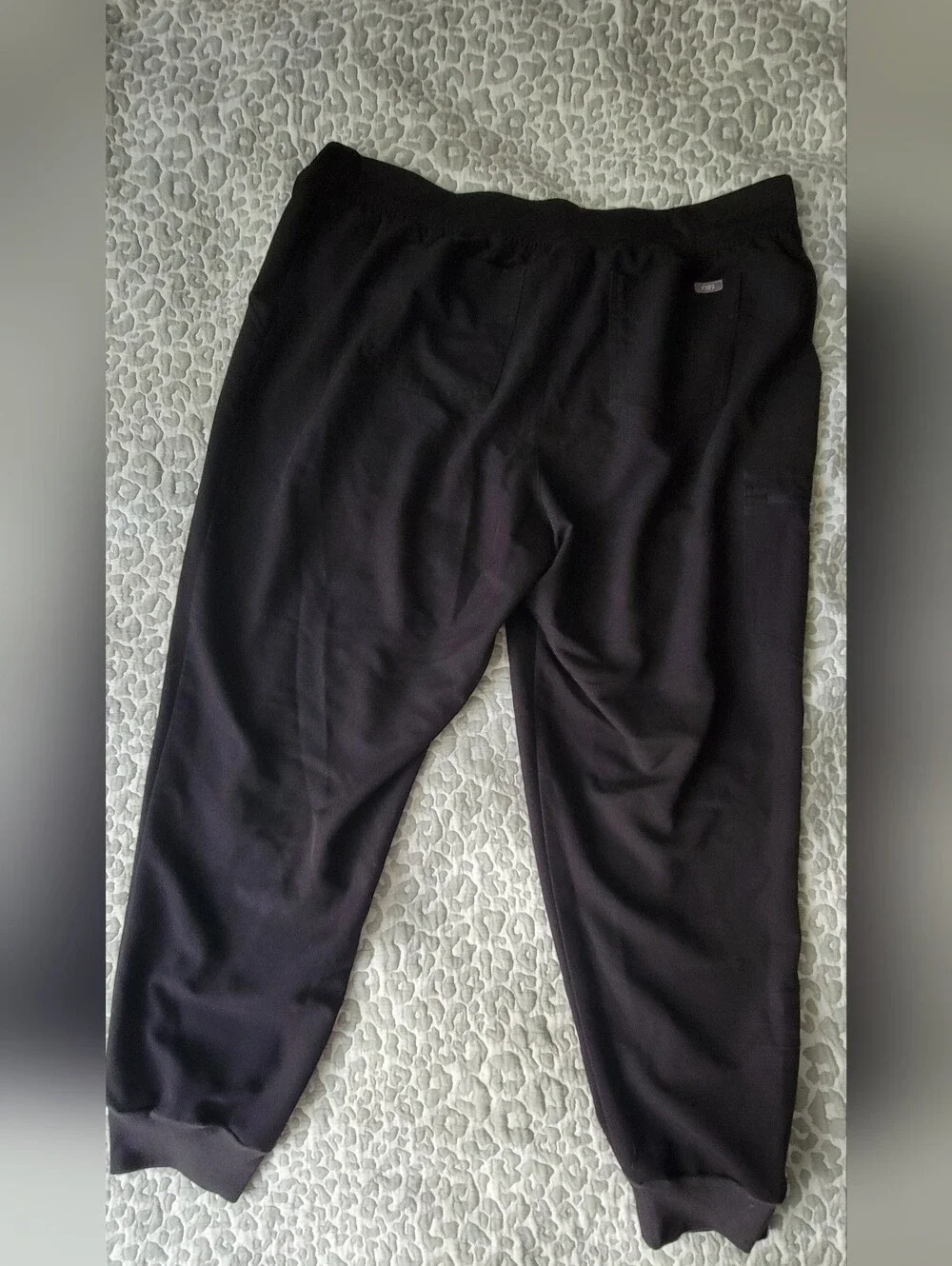 Figs Men's Black Joggers with White Drawstring